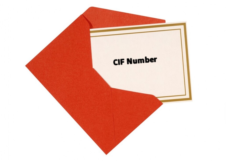 a red envelope with a postcard that says “CIF Number”