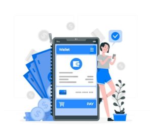 vector art: e-wallet concept illustration